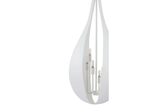 Bali 6-Light Pendant in White Cashmere